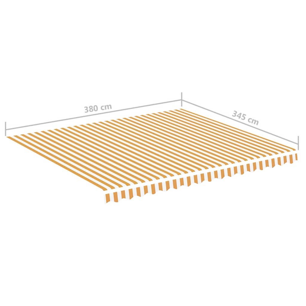 vidaXL Pânză de rezervă copertină, galben și alb, 4x3,5 m vidaXL Pânză de rezervă copertină, galben și alb, 4x3,5 m