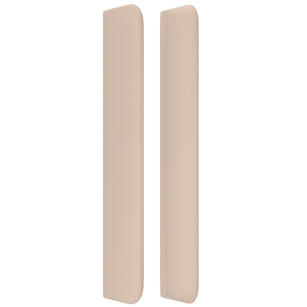 vidaXL Tăblie pat cu aripioare cappuccino 93x16x118/128 cm piele eco vidaXL Tăblie pat cu aripioare cappuccino 93x16x118/128 cm piele eco