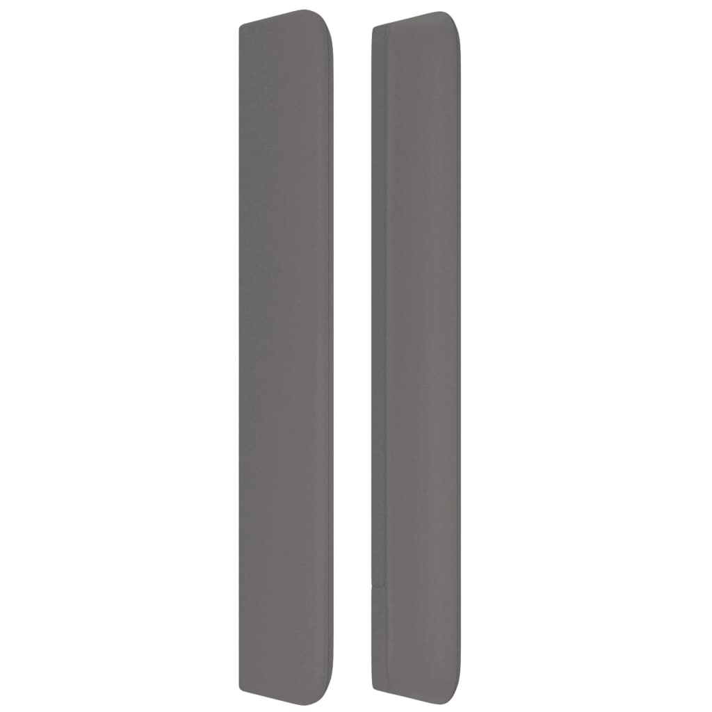vidaXL Tăblie de pat cu aripioare gri 103x16x118/128 cm piele eco
