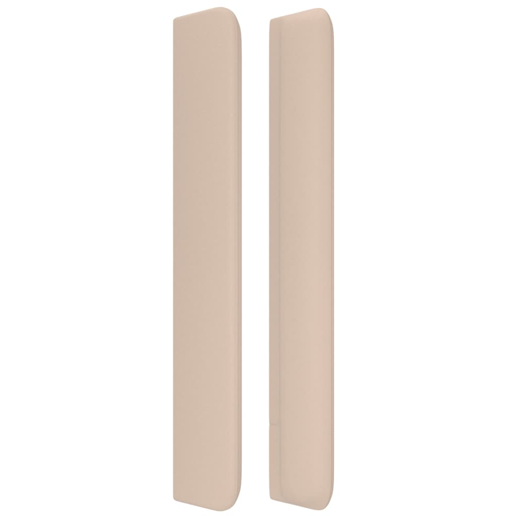 vidaXL Tăblie pat cu aripioare cappuccino 103x16x118/128 cm piele eco vidaXL Tăblie pat cu aripioare cappuccino 103x16x118/128 cm piele eco