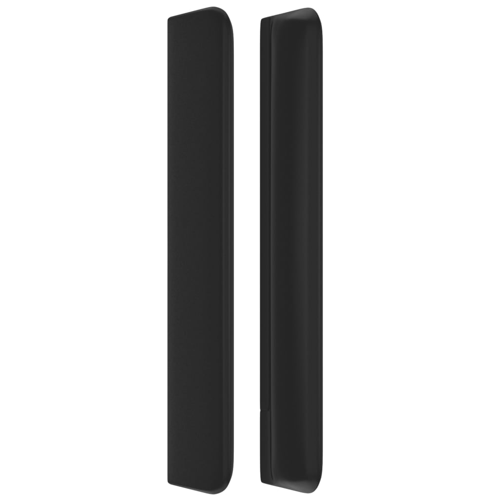 vidaXL Tăblie de pat cu aripioare, negru, 163x16x118/128 cm, piele eco