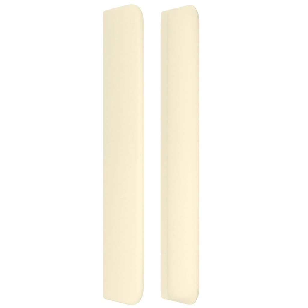 vidaXL Tăblie de pat cu aripioare, crem, 183x16x118/128 cm, piele eco