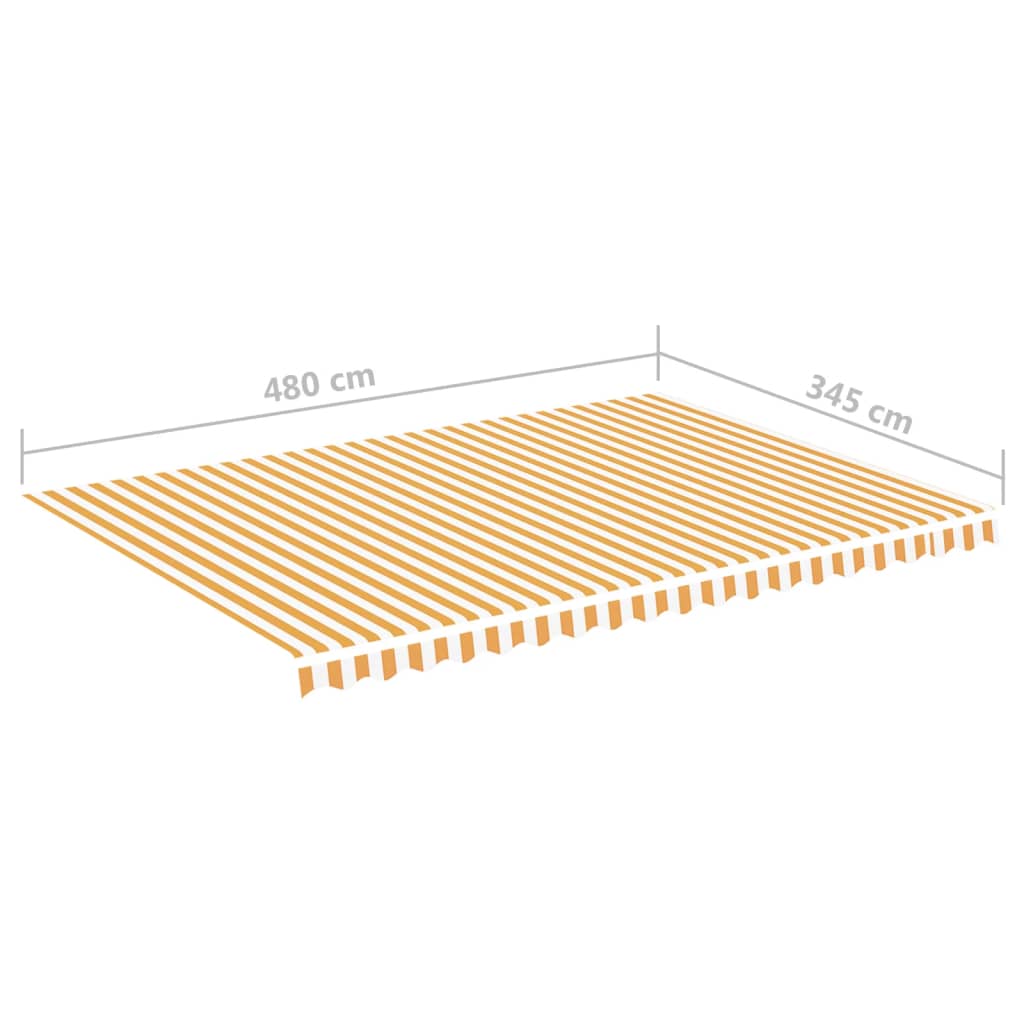 vidaXL Pânză de rezervă copertină, galben și alb, 5x3,5 m vidaXL Pânză de rezervă copertină, galben și alb, 5x3,5 m