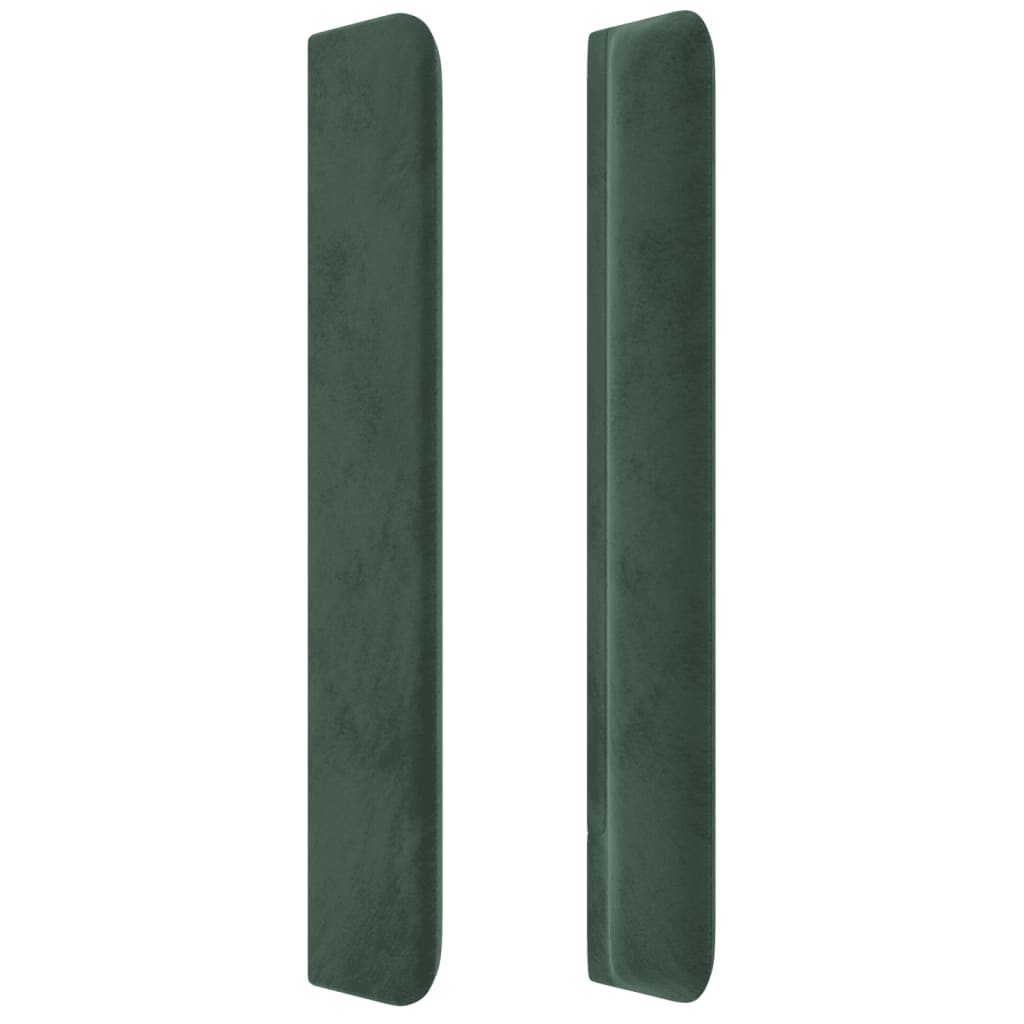 vidaXL Tăblie pat cu aripioare verde închis 83x16x118/128 cm catifea vidaXL Tăblie pat cu aripioare verde închis 83x16x118/128 cm catifea