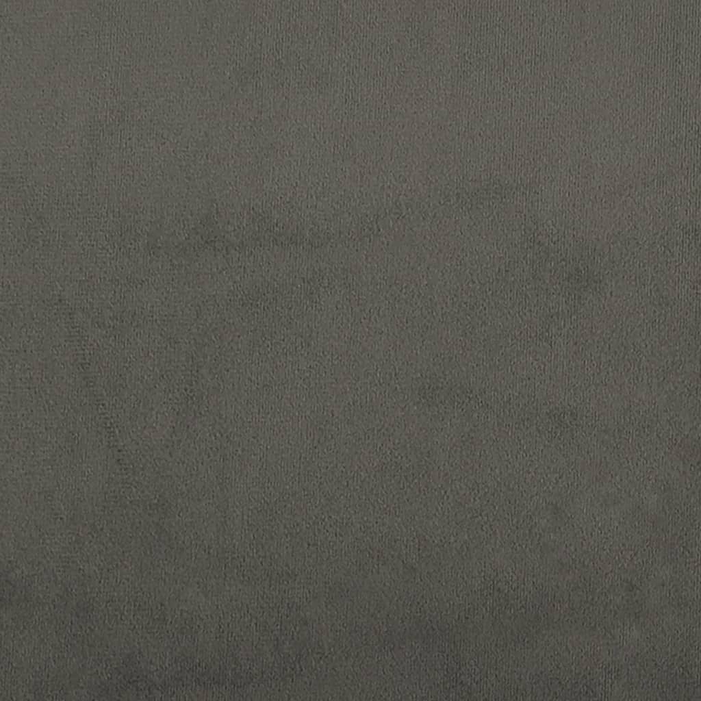 vidaXL Tăblie de pat cu aripioare gri închis 103x16x118/128 cm catifea