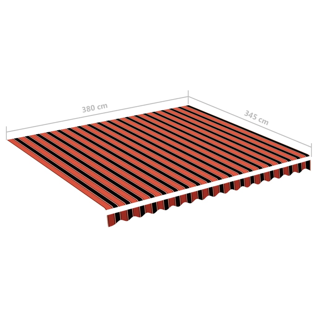 vidaXL Pânză de rezervă copertină, portocaliu și maro, 4x3,5 m vidaXL Pânză de rezervă copertină, portocaliu și maro, 4x3,5 m
