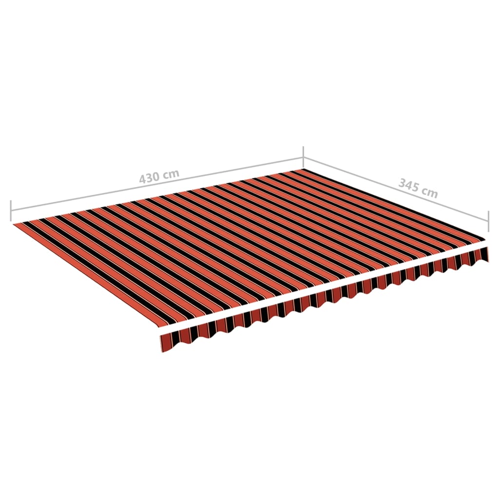 vidaXL Pânză de rezervă copertină, portocaliu și maro, 4,5x3,5 m vidaXL Pânză de rezervă copertină, portocaliu și maro, 4,5x3,5 m