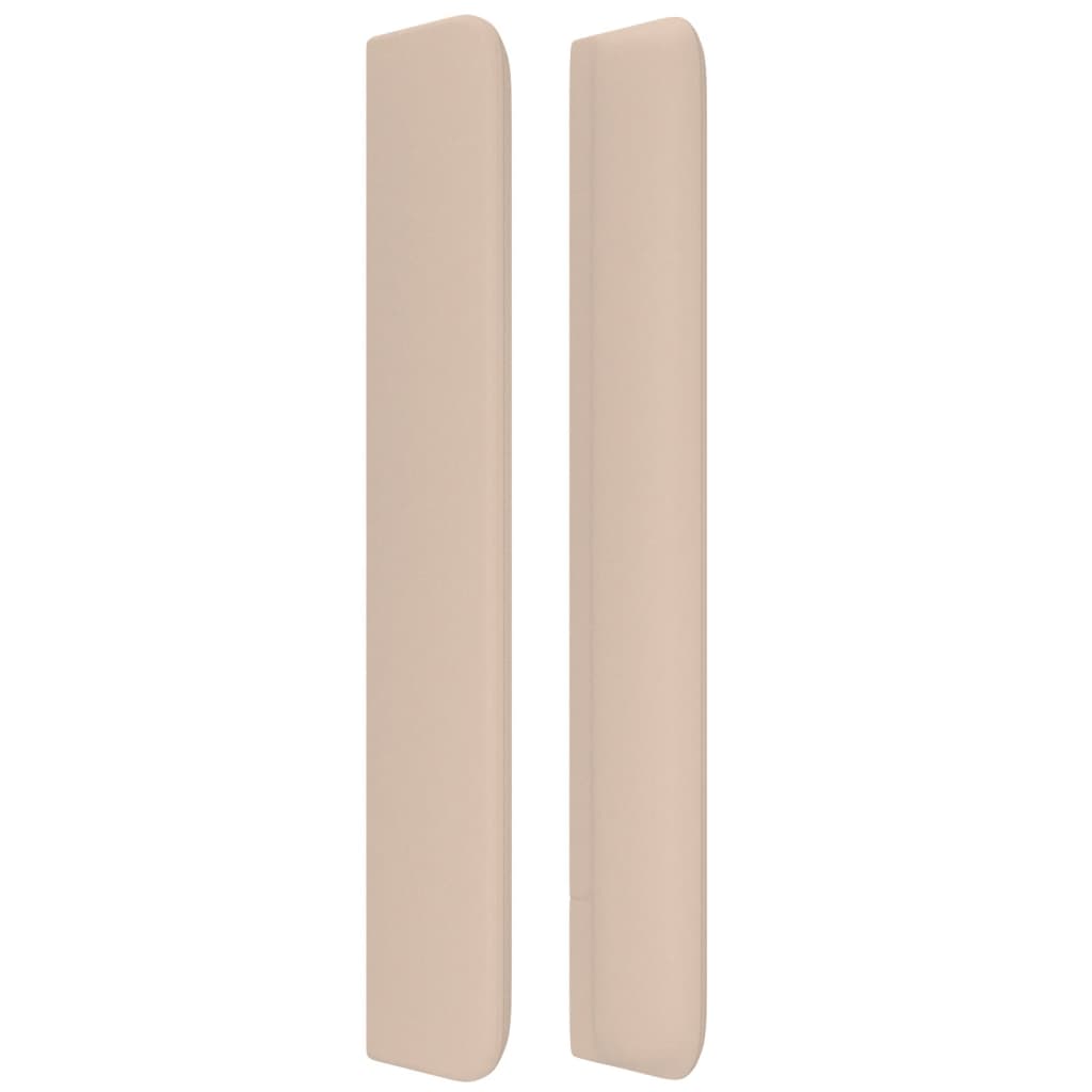 vidaXL Tăblie pat cu aripioare cappuccino 93x16x118/128 cm piele eco