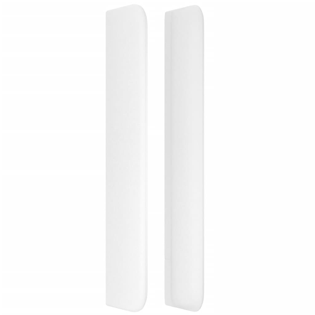 vidaXL Tăblie de pat cu aripioare, alb, 103x16x118/128 cm, piele eco