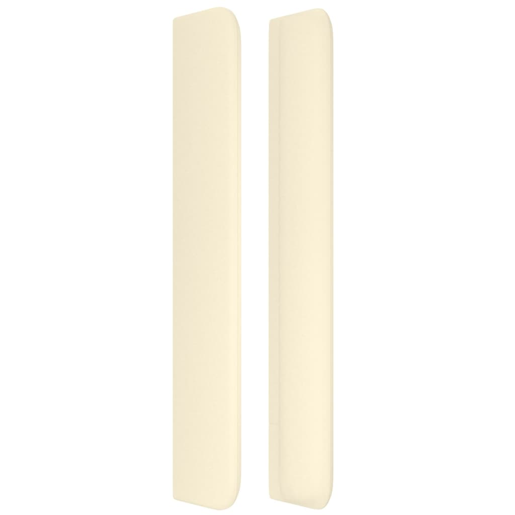vidaXL Tăblie de pat cu aripioare, crem, 147x16x118/128 cm, piele eco