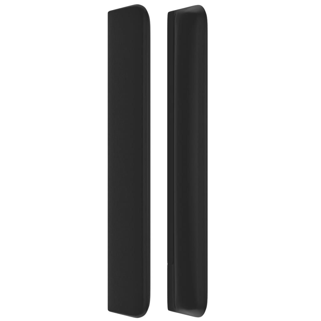 vidaXL Tăblie de pat cu aripioare, negru, 163x16x118/128 cm, piele eco