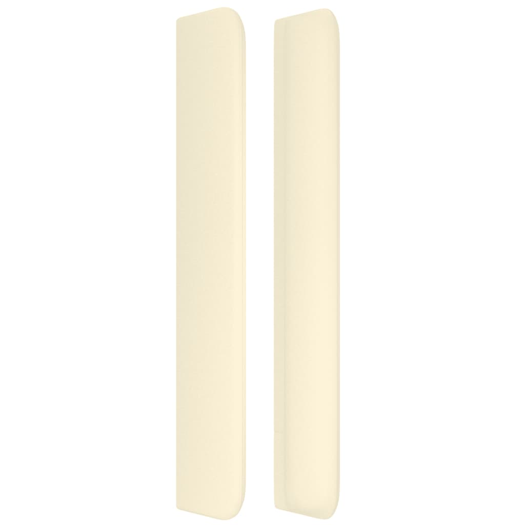 vidaXL Tăblie de pat cu aripioare, crem, 203x16x118/128 cm, piele eco