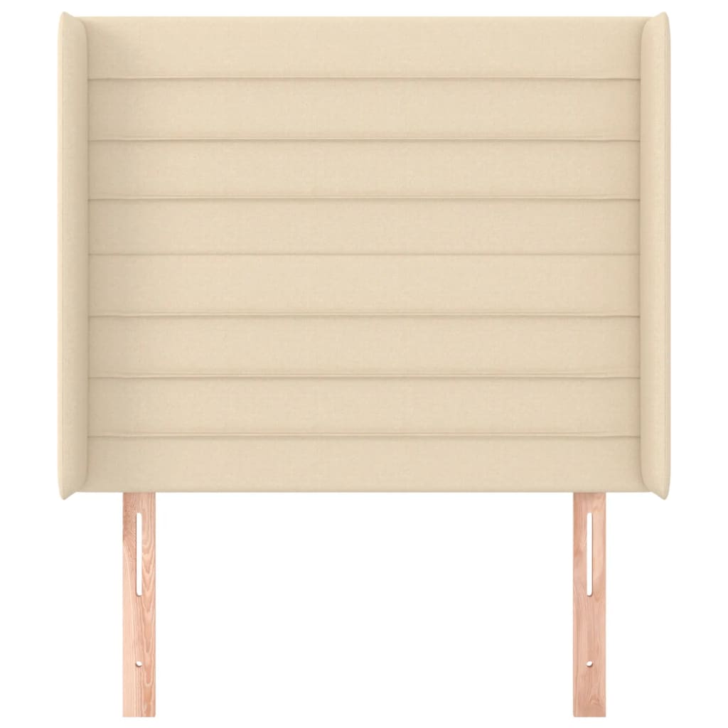 vidaXL Tăblie de pat cu aripioare, crem, 103x16x118/128 cm, textil