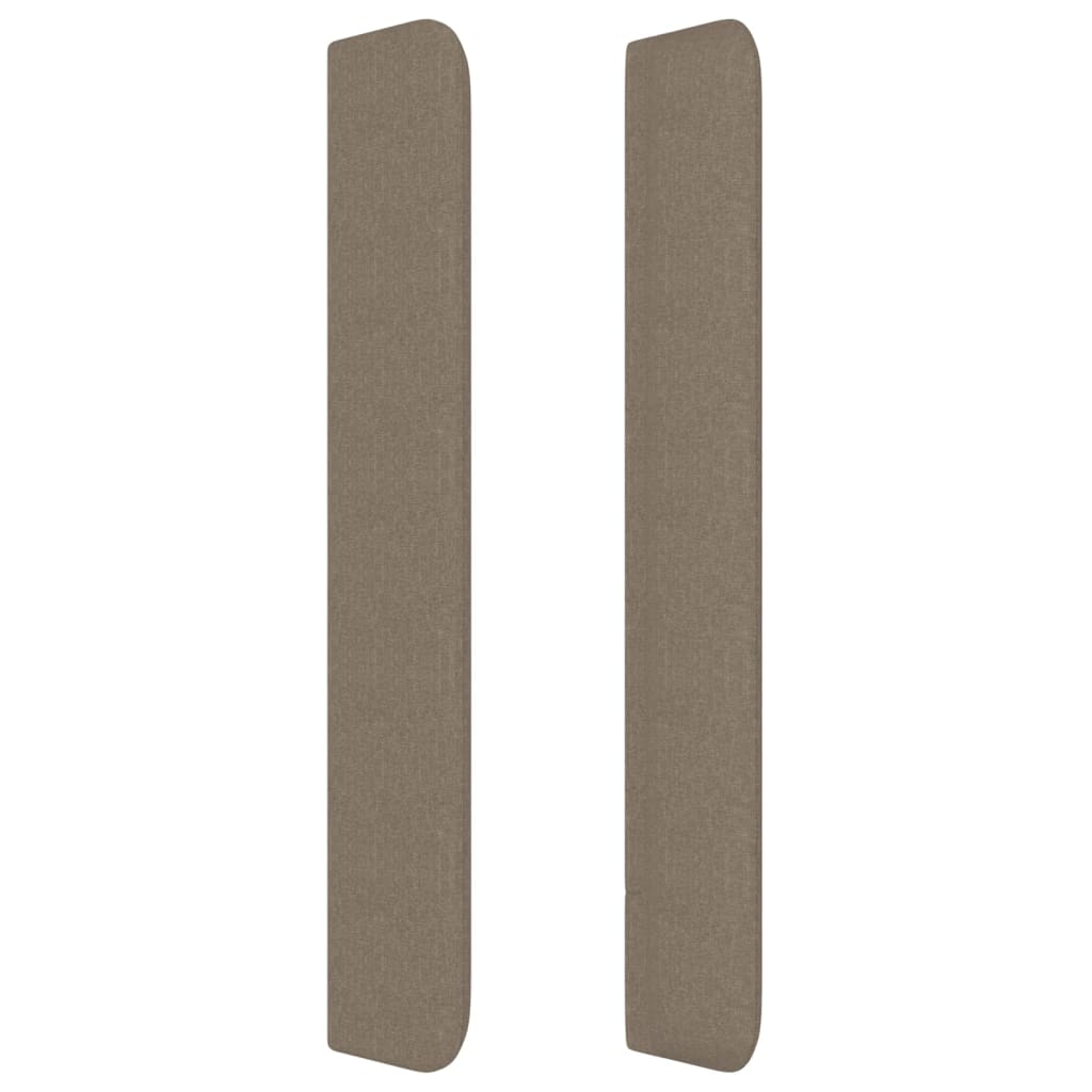 vidaXL Tăblie de pat cu aripioare gri taupe 147x16x118/128 cm textil