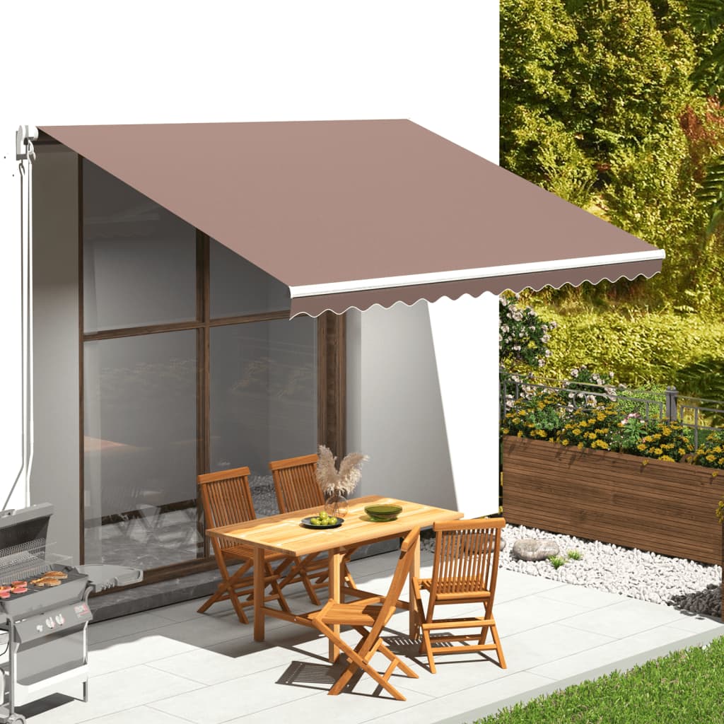 vidaXL Pânză de rezervă pentru copertină, maro, 4x3 m vidaXL Pânză de rezervă pentru copertină, maro, 4x3 m