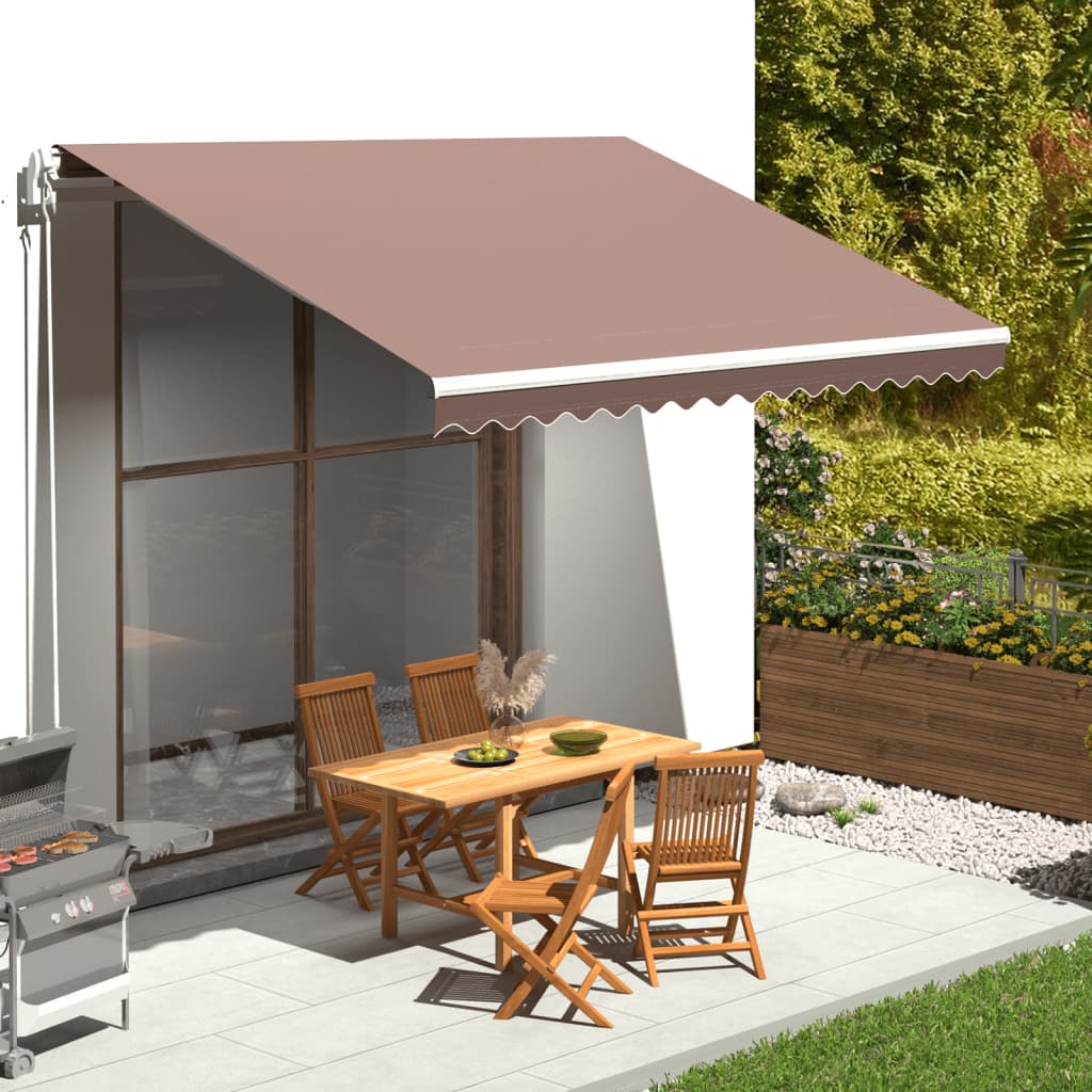 vidaXL Pânză de rezervă copertină, maro, 4x3,5 m vidaXL Pânză de rezervă copertină, maro, 4x3,5 m