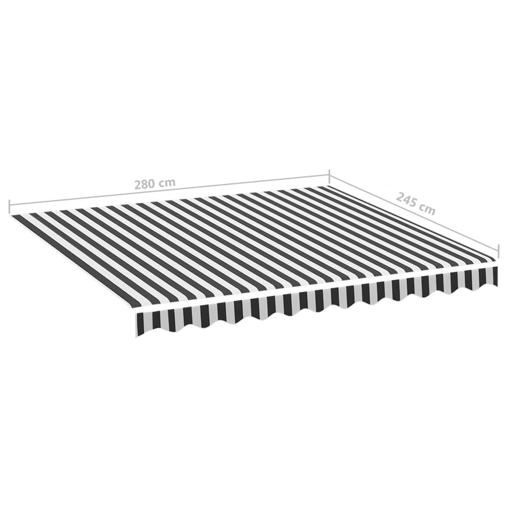 vidaXL Pânză de rezervă copertină, antracit și alb, 3x2,5 m vidaXL Pânză de rezervă copertină, antracit și alb, 3x2,5 m