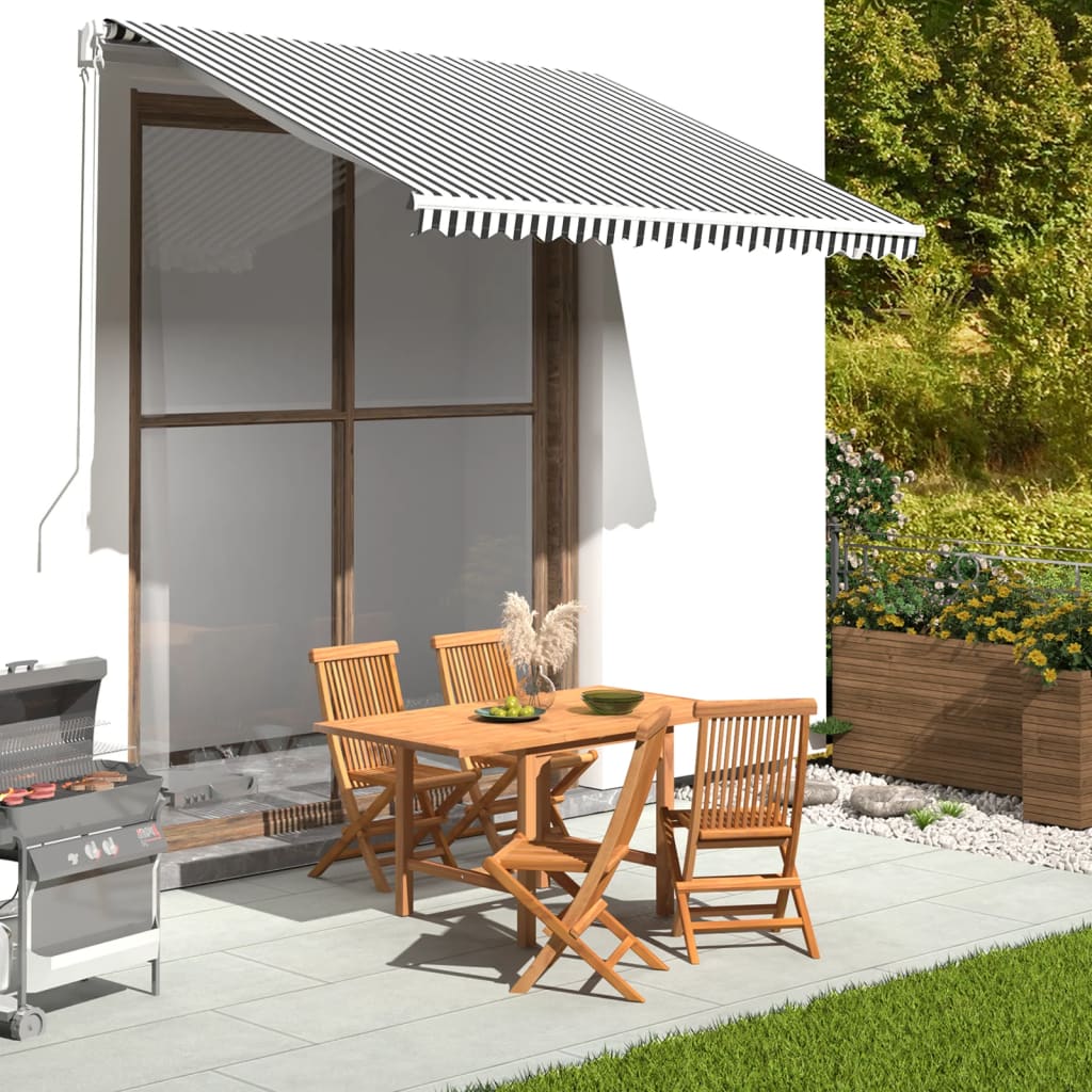 vidaXL Pânză de rezervă copertină, antracit și alb, 3x2,5 m vidaXL Pânză de rezervă copertină, antracit și alb, 3x2,5 m