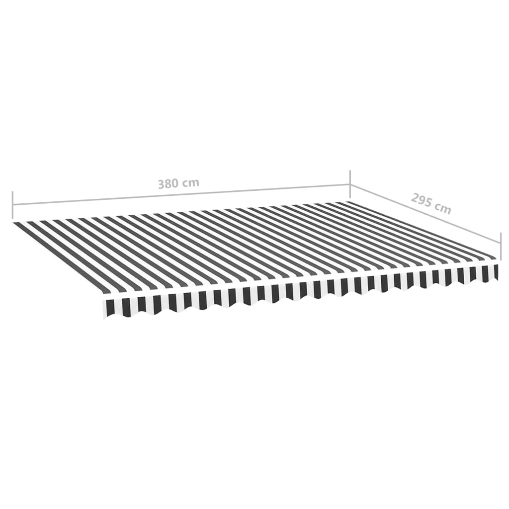 vidaXL Pânză de rezervă copertină, antracit și alb, 4x3 m vidaXL Pânză de rezervă copertină, antracit și alb, 4x3 m