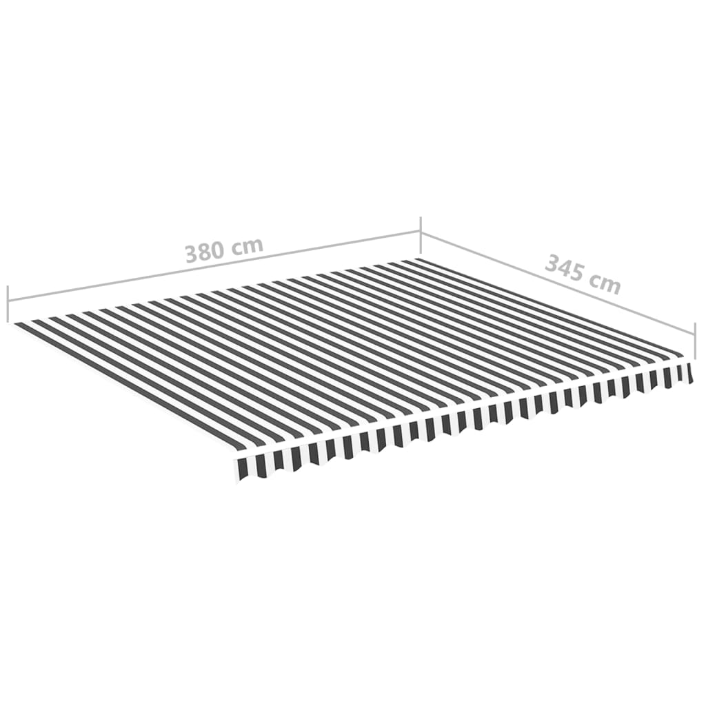 vidaXL Pânză de rezervă copertină, antracit și alb, 4x3,5 m vidaXL Pânză de rezervă copertină, antracit și alb, 4x3,5 m