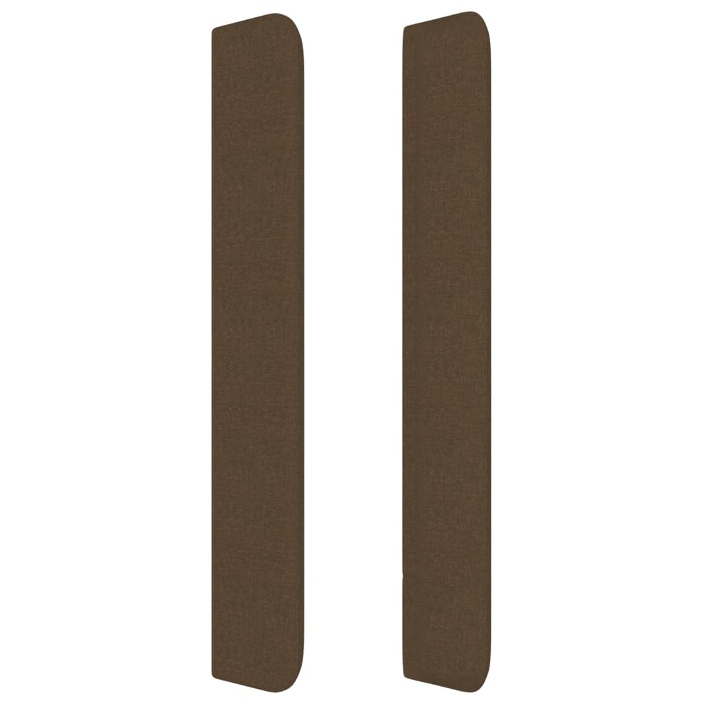 vidaXL Tăblie de pat cu aripioare maro închis 103x16x118/128 cm textil