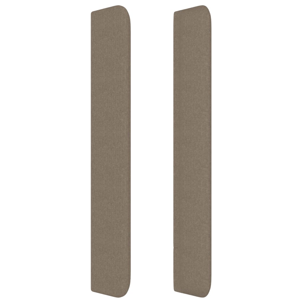 vidaXL Tăblie de pat cu aripioare gri taupe 183x16x118/128 cm textil