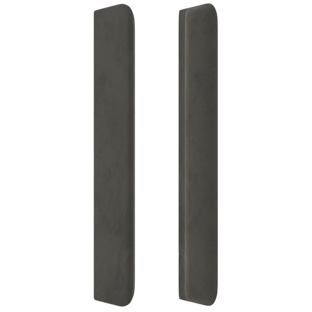 vidaXL Tăblie de pat cu aripioare gri închis 103x16x118/128 cm catifea