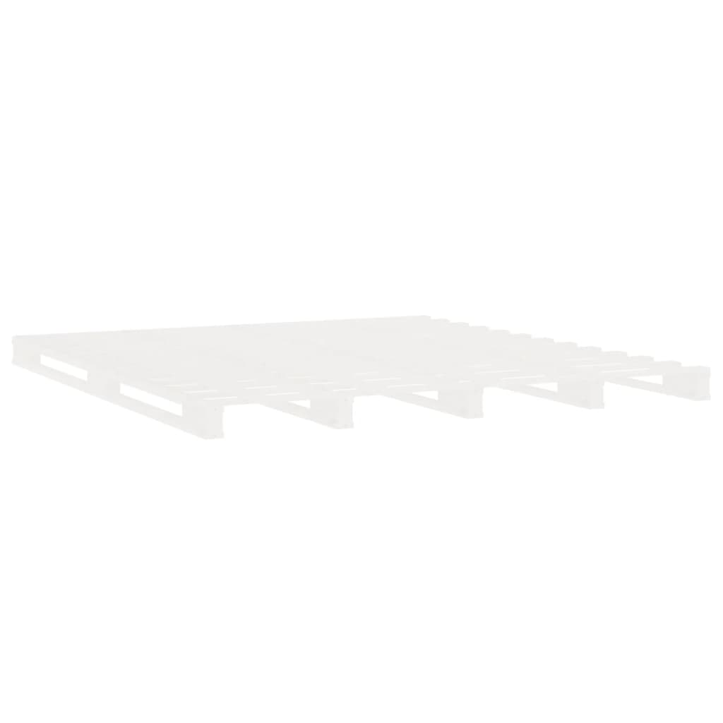 vidaXL Cadru de pat fără saltea, alb, 140x200 cm, lemn masiv pin vidaXL Cadru de pat fără saltea, alb, 140x200 cm, lemn masiv pin