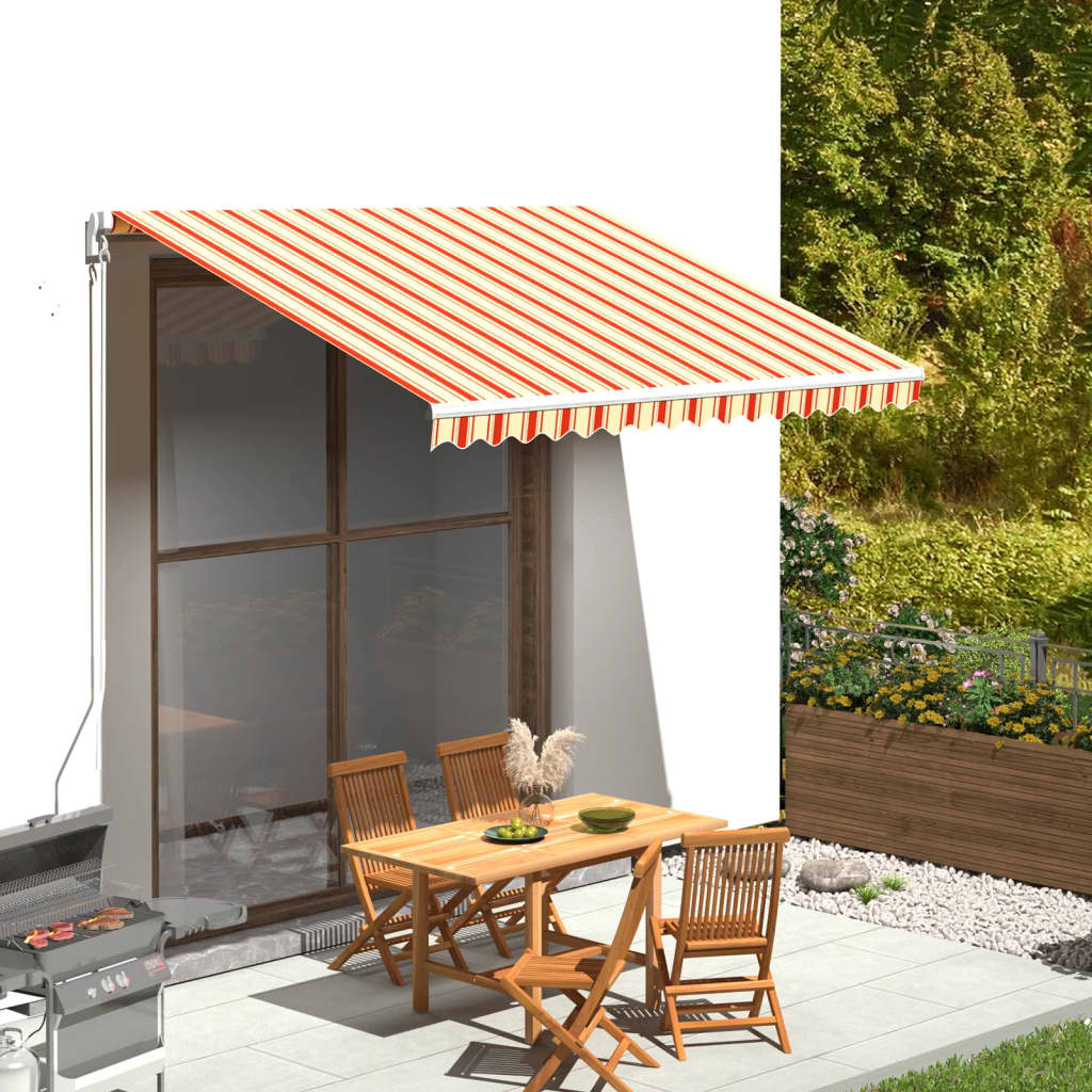 vidaXL Pânză de rezervă copertină, galben și portocaliu, 3,5x2,5 m vidaXL Pânză de rezervă copertină, galben și portocaliu, 3,5x2,5 m