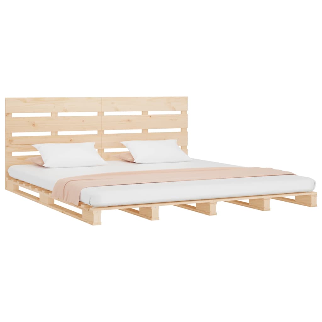 vidaXL Cadru de pat fără saltea, 135x190 cm, lemn masiv de pin