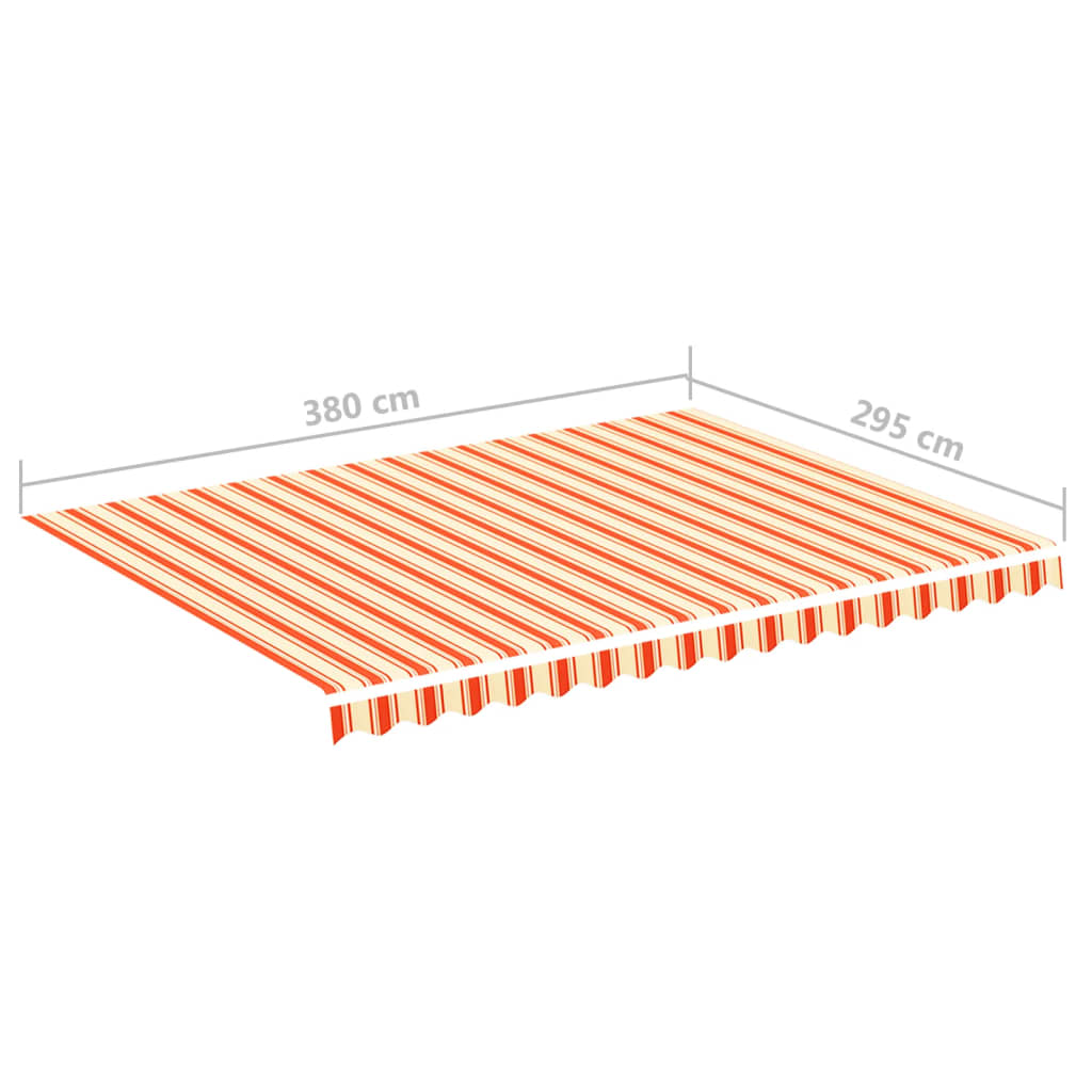 vidaXL Pânză de rezervă copertină, galben și portocaliu, 4x3 m