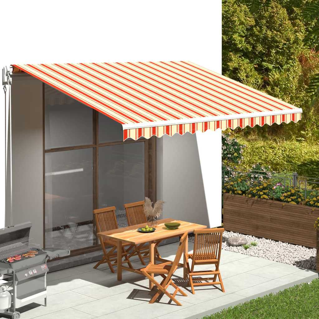 vidaXL Pânză de rezervă copertină, galben și portocaliu, 4,5x3 m vidaXL Pânză de rezervă copertină, galben și portocaliu, 4,5x3 m