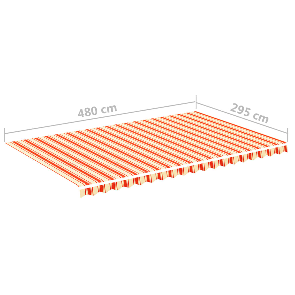 vidaXL Pânză de rezervă copertină, galben și portocaliu, 5x3 m vidaXL Pânză de rezervă copertină, galben și portocaliu, 5x3 m