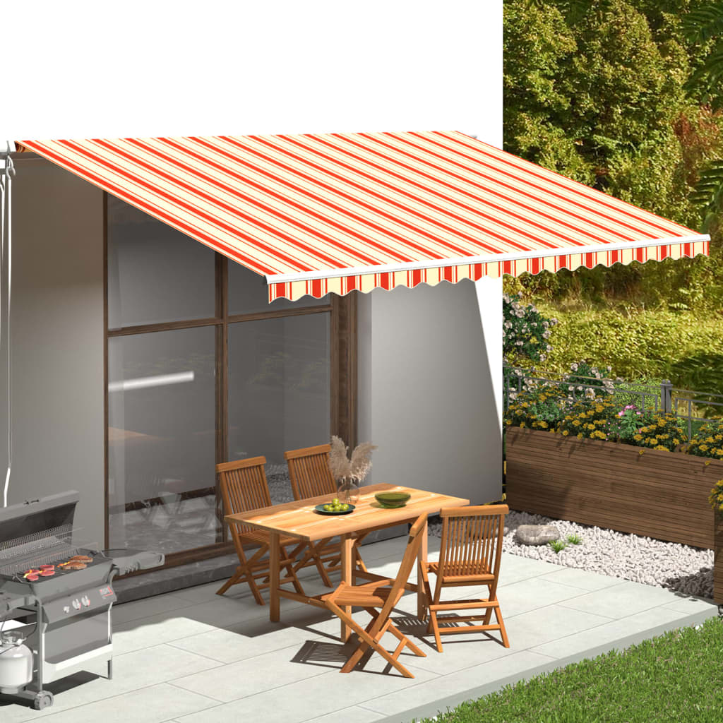 vidaXL Pânză de rezervă copertină, galben și portocaliu, 5x3 m vidaXL Pânză de rezervă copertină, galben și portocaliu, 5x3 m