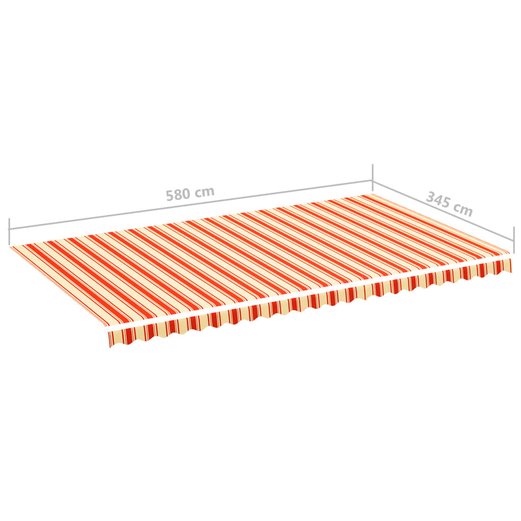vidaXL Pânză de rezervă copertină, galben și portocaliu, 6x3,5 m vidaXL Pânză de rezervă copertină, galben și portocaliu, 6x3,5 m