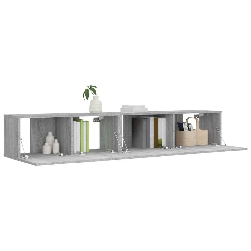 vidaXL Set dulapuri TV, 2 piese, gri sonoma, lemn prelucrat vidaXL Set dulapuri TV, 2 piese, gri sonoma, lemn prelucrat