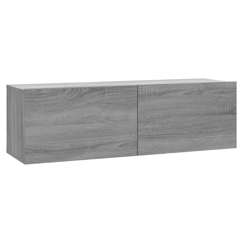 vidaXL Set dulap TV montat pe perete, gri sonoma, lemn prelucrat vidaXL Set dulap TV montat pe perete, gri sonoma, lemn prelucrat