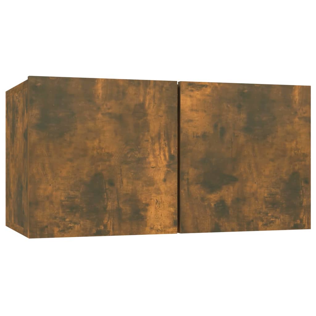 vidaXL Comode TV, 8 buc., stejar fumuriu, 60x30x30 cm, lemn prelucrat