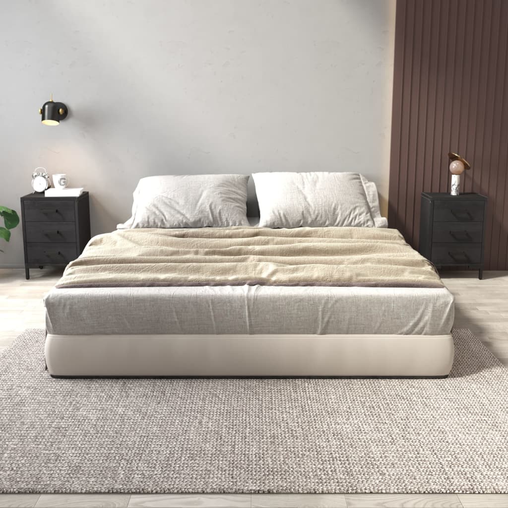 vidaXL Noptiere, 2 buc., negru, 40x30x55 cm, lemn masiv de pin