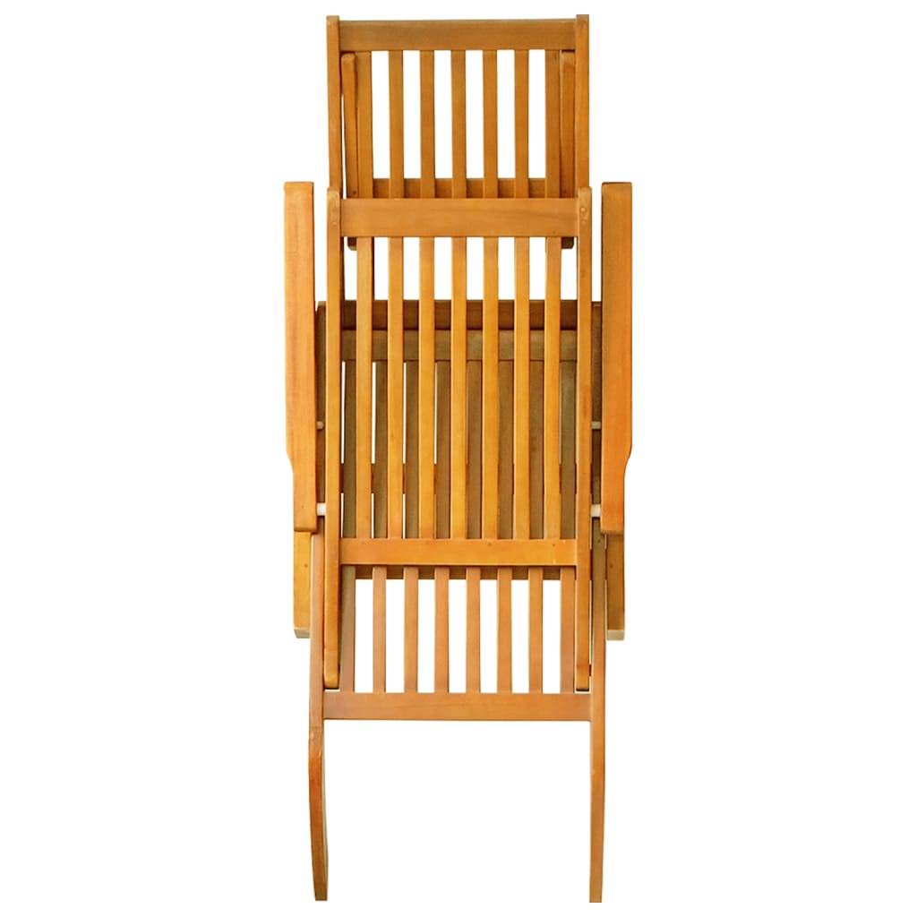 vidaXL Șezlong de exterior cu taburet și masă, lemn masiv de acacia vidaXL Șezlong de exterior cu taburet și masă, lemn masiv de acacia