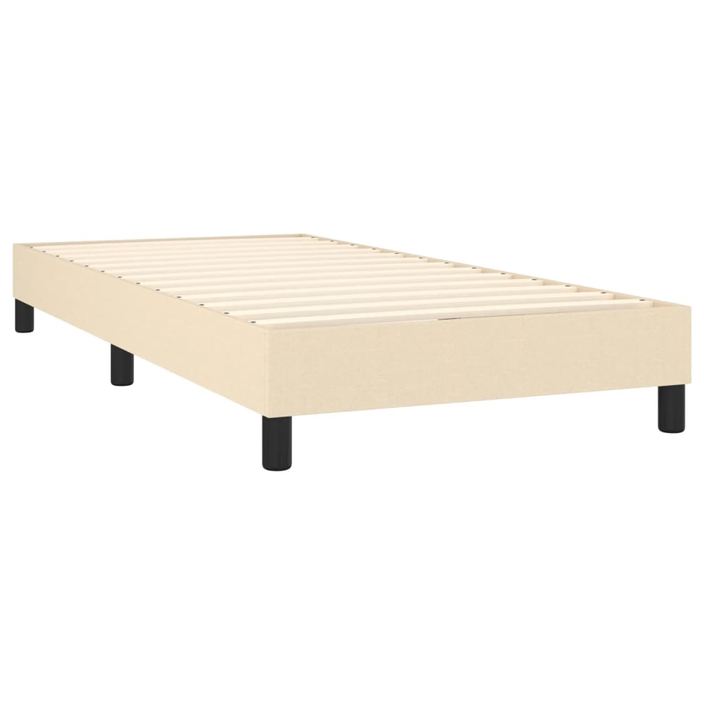 vidaXL Cadru de pat fără saltea cremă 80x200 cm țesătură