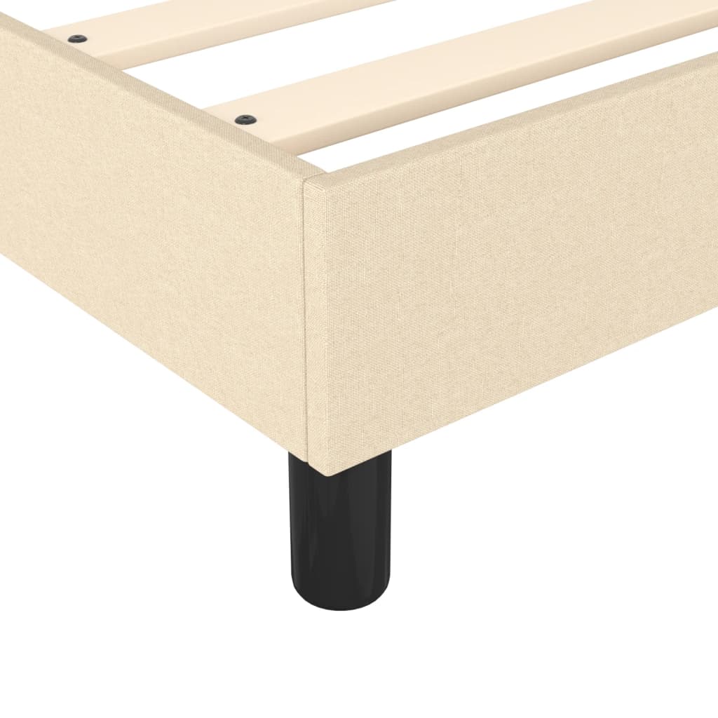 vidaXL Cadru de pat fără saltea cremă 80x200 cm țesătură