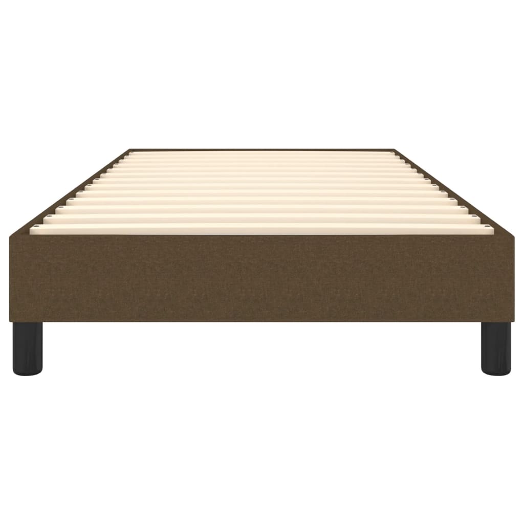 vidaXL Cadru de pat fără saltea, maro închis, 90x190 cm, textil vidaXL Cadru de pat fără saltea, maro închis, 90x190 cm, textil