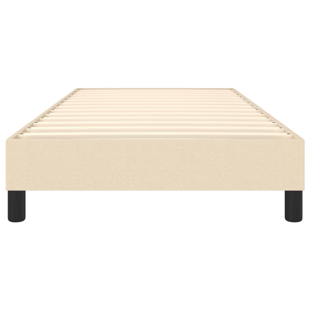 vidaXL Cadru de pat fără saltea cremă 90x190 cm țesătură