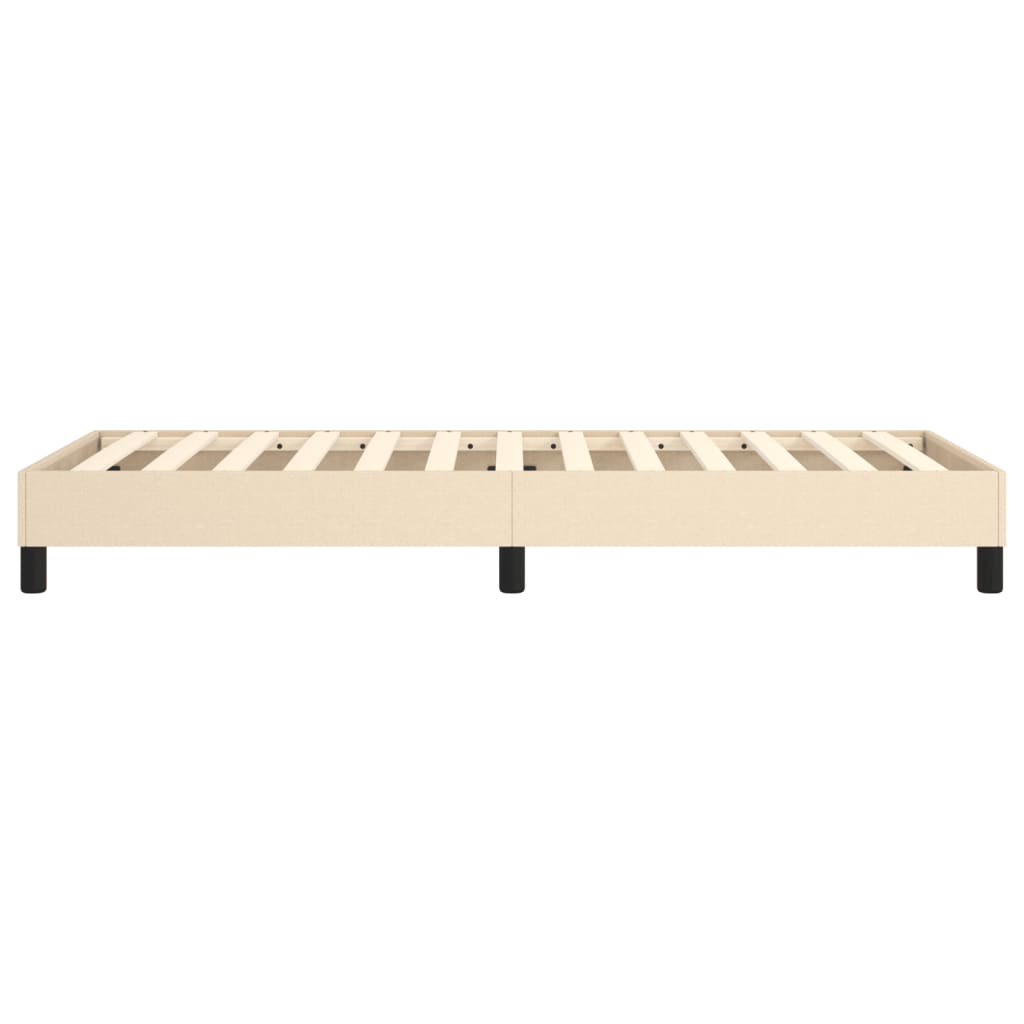 vidaXL Cadru de pat fără saltea cremă 90x190 cm țesătură
