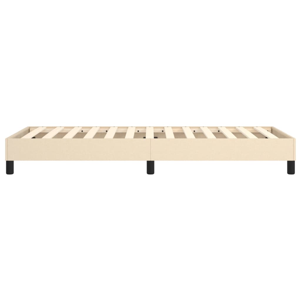 vidaXL Cadru de pat fără saltea cremă 90x200 cm țesătură