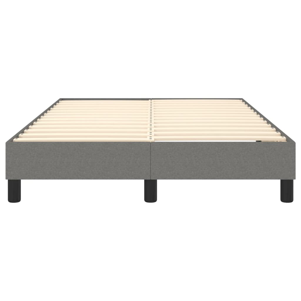vidaXL Cadru de pat fără saltea, gri închis, 120x200 cm, textil