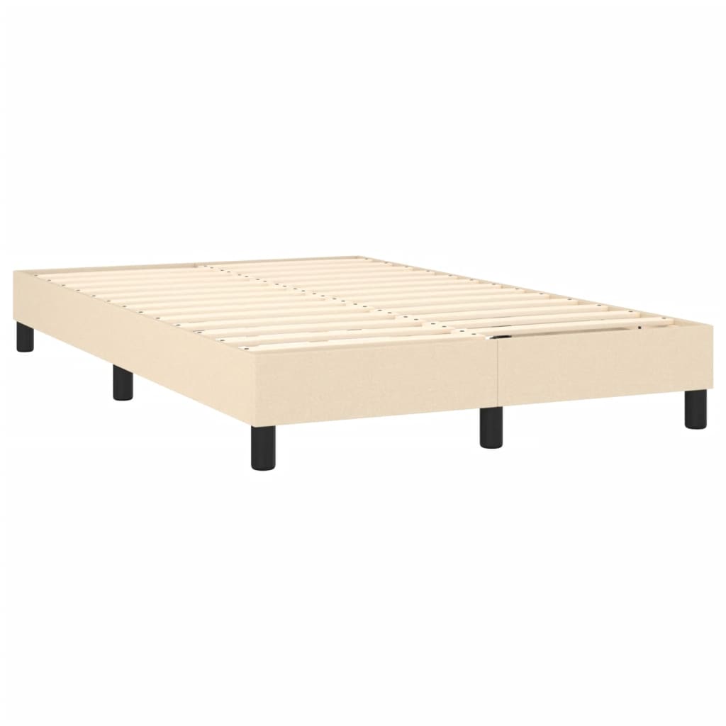 vidaXL Cadru de pat fără saltea, crem, 120x200 cm, textil