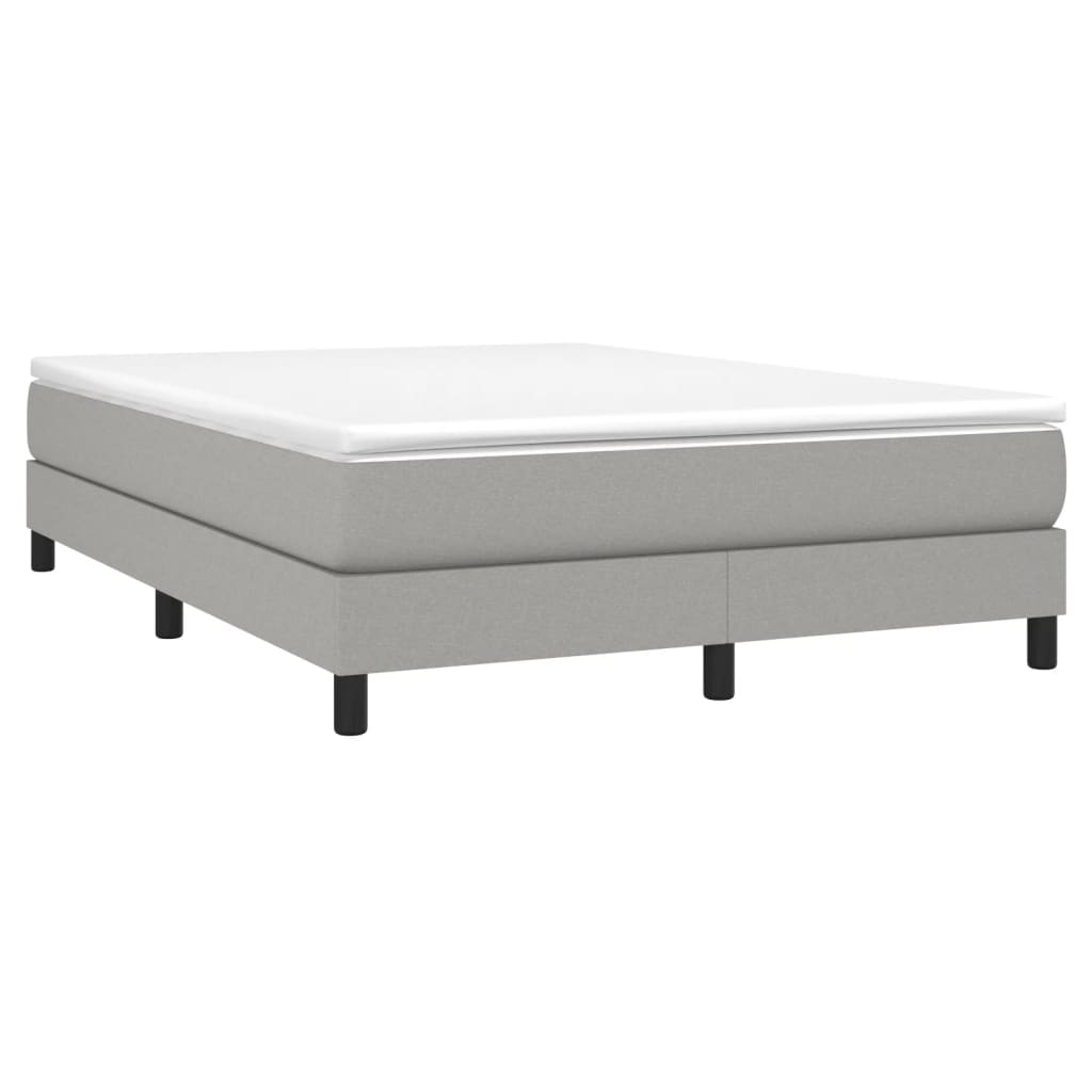 vidaXL Cadru de pat fără saltea, gri deschis, 140x190 cm, textil