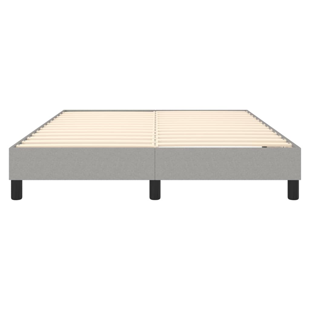 vidaXL Cadru de pat fără saltea, gri deschis, 140x190 cm, textil